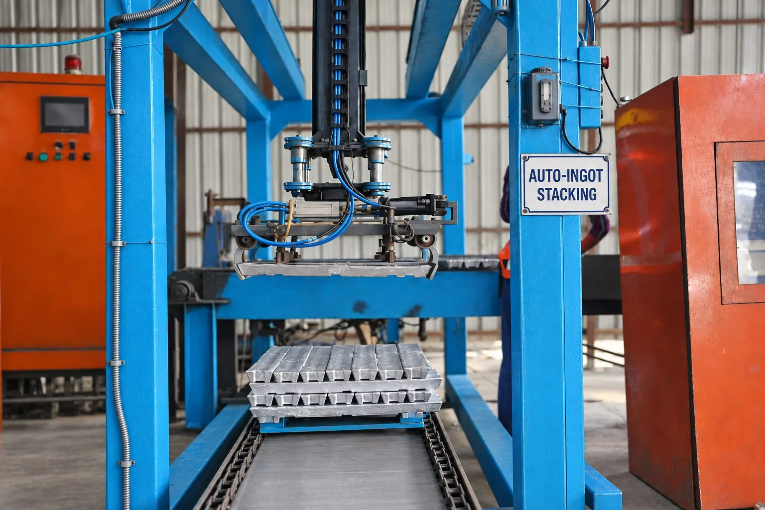 Automatic ingot stacking machine