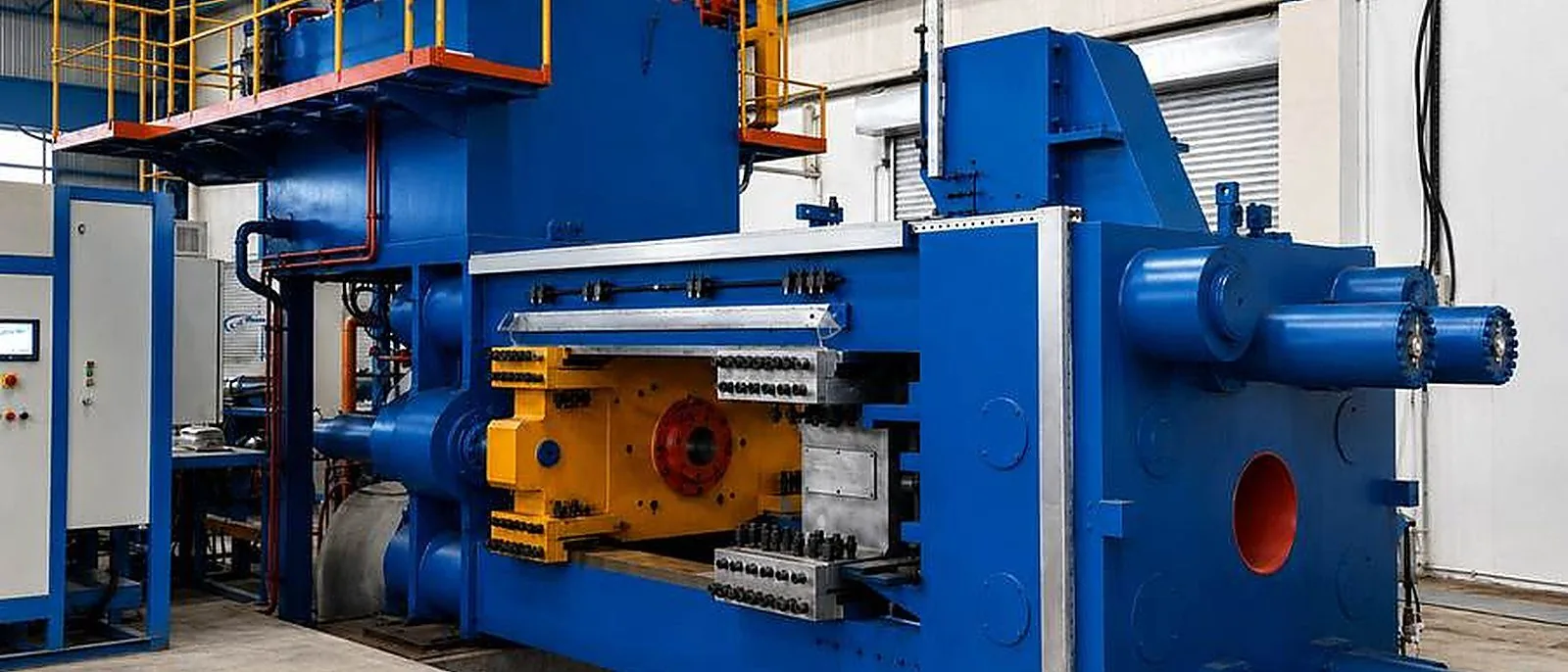 The extrusion press at Sunalco Alu Product, Nehroli